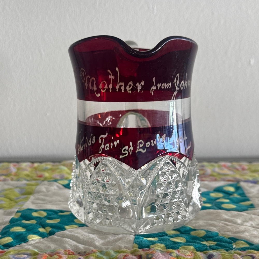 Antique 1904 World's Fair Souvenir Glass